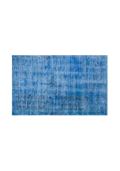 El Dokuması Vintage Yün-pamuk Mavi Halı 25839 180 X 297 Cm