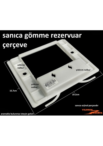 Sanıca Gömme Rezervuar Çerçeve Kulaklı Rezevuar Kapak Sanica