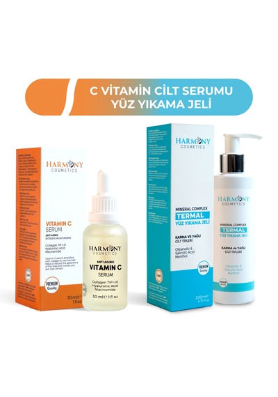 C Vitamin Serum + Termal Yüz Yıkama Jeli 2'li Set