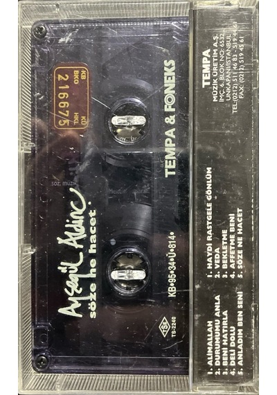 Plak Değildir Kaset Tir Kaset Ayşegül Aldinç Söze Ne Hacet Kase