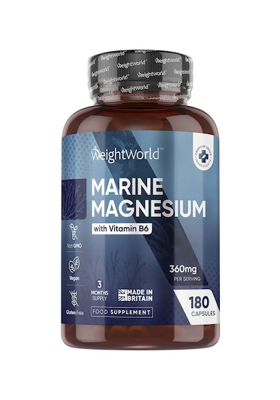 Marine Magnesium + Vitamin B6 -360mg 180 Capsules