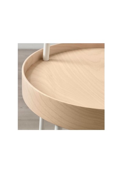 Ikea Burvık Yan Sehpa, Beyaz, 38 Cm