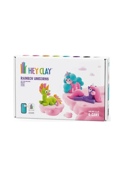 Hey Clay Yaratıcı Kil Seti - Brighty, Cloudy, Sparky Çok  Renkli