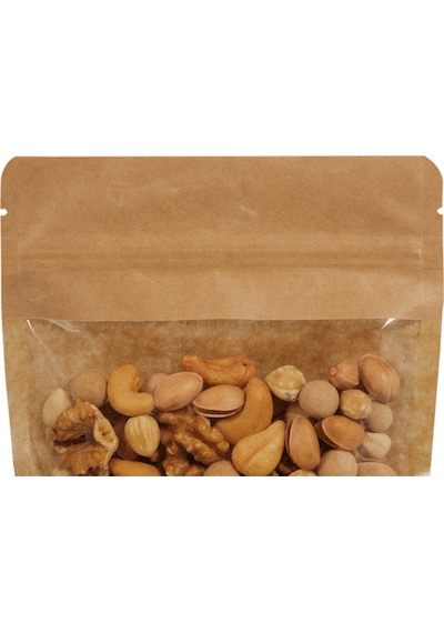 Packanya Kraft Geniş Pencereli Doypack 100'lü 20 x 30 + 5 CM
