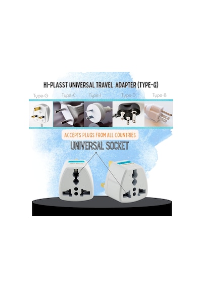 Tip G İngiliz Adaptör Fişi 2-3 Uçlu Universal Seyahat Priz Dönüştürücü 250v 13a