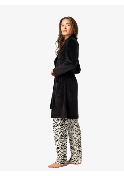 Blackspade Kadın Polar Sabahlık 52222 - Siyah