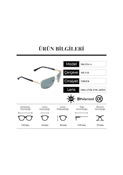 Daniel Klein Dk3194-4 Geniş Model Polarize Erkek Güneş Gözlüğü