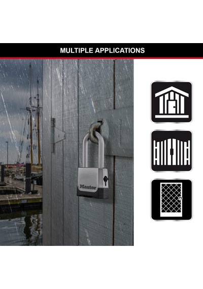 Master Lock Yüksek Güvenlikli Asma Kilit, Çinko, Xl Kulp, Dış Mek