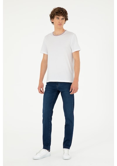 U.S. Polo Assn. Erkek Regular Fit Bisiklet Yaka Beyaz Tişört 50294289-VR013