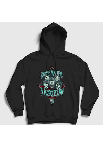 Presmono Unisex Band Bring Me The Horizon Kapüşonlu Sweatshirt Siyah