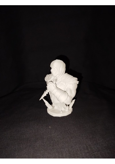 3d Baskı Sub-zero Büstü - Mortal Kombat Figürü Biblo - Boyanabilir Ham Beyaz