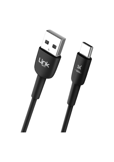 Linktech K602 Safe Type-C USB PD 3A 1 Metre Şarj Kablosu Siyah