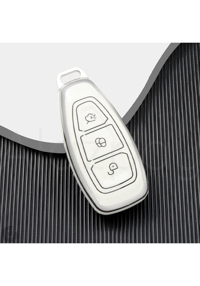 Ford Focus Fiesta Mondeo Kuga C Max B Max S Max Transit Tpu Anahtar Kılıfı Beyaz
