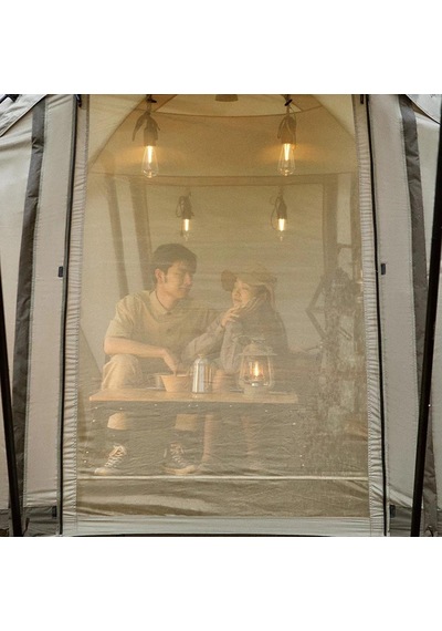 Naturehike Glamping Upf50+ Aries Beta 4-6 Kişilik Tünel Çadır Kahverengi