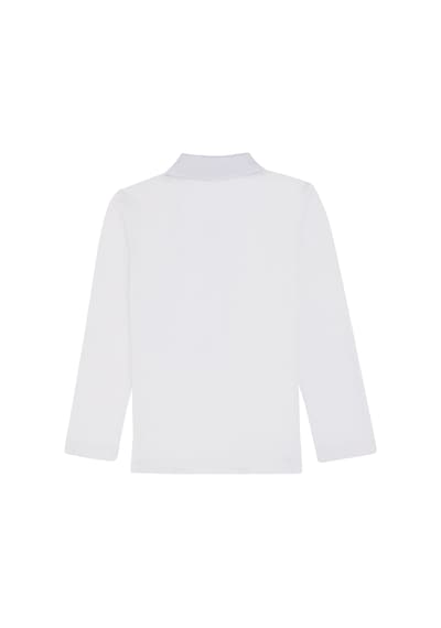 U.S. Polo Assn. Kız Çocuk Beyaz Polo Yaka Basic Sweatshirt 50316836-VR013