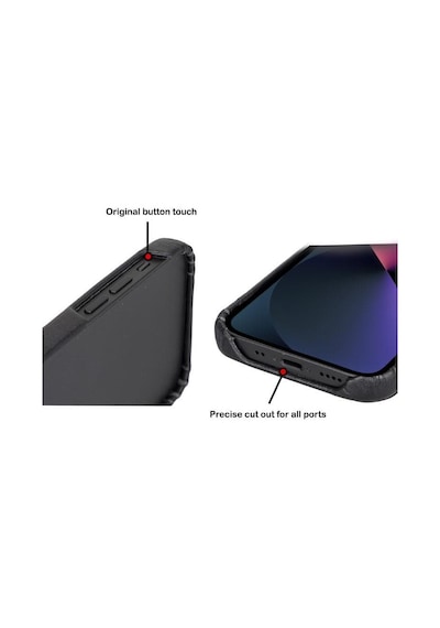 Bouletta Apple İphone 13 Uyumlu Deri Arka Kapak F360 Rst1 Siyah