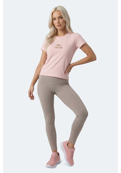 Slazenger Kosta Kadın Baskılı Açık Pembe Tişört