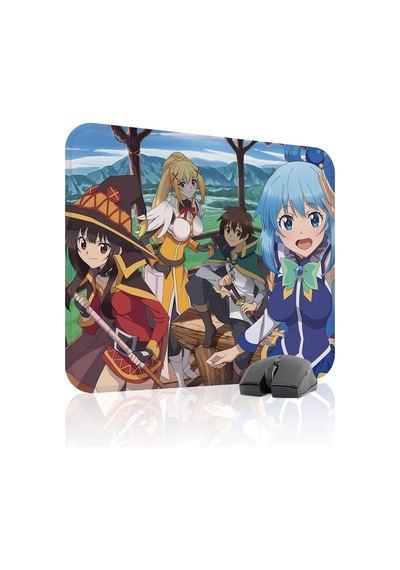 Konosuba Kaymaz Dikişli Kauçuk Oyuncu Mousepad V3 - 48x40 Xl Gaming Mouse Pad Fare Altlığı