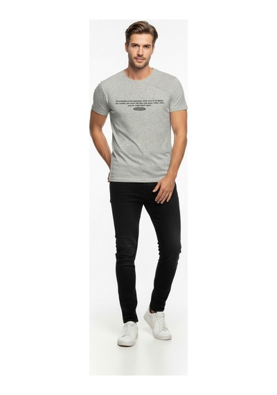Maximodena Minimal Yazı Baskılı Erkek Günlük T-shirt Urban Stil Çok Renkli