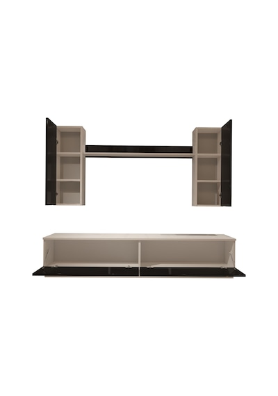 Decoraktiv Eko 5db Mdf Std Tv Ünitesi Tv Sehpası Beyaz - Siyah
