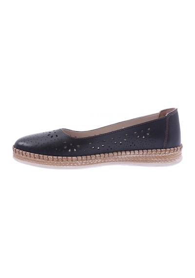 Dgn P24-22y Kadın Soft Anatomıc Footwear Deri Babet P24-1512-R1534 Siyah
