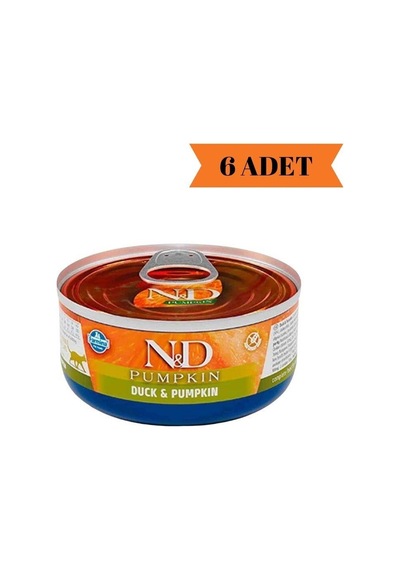 N&D Pumpkin Ördek & Balkabağı Yetişkin Kedi Maması 6 x 70 G