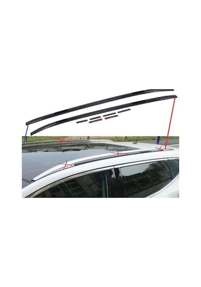 Nissan Qashqai Tavan Çıtası 2014- Siyah Black