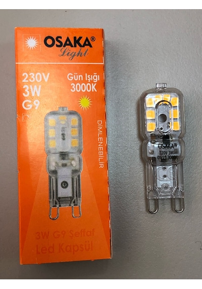 3 Adet Osaka Dimmer Uyumlu G9 Led 220v 3w 200 Lümen 3000kelvin