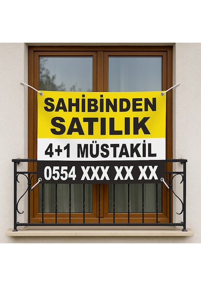 Sahibinden Satılık&kiralık Emlak Branda Afişi 100 x 70