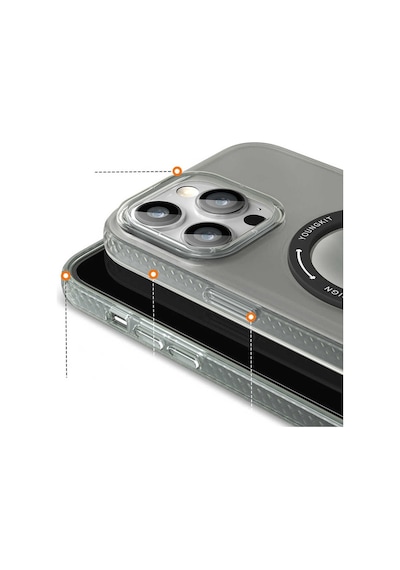 Apple Uyumlu iPhone 13 Pro Max Kılıf Magsafe Şarj Özellikli Youngkit Rock Serisi Kapak