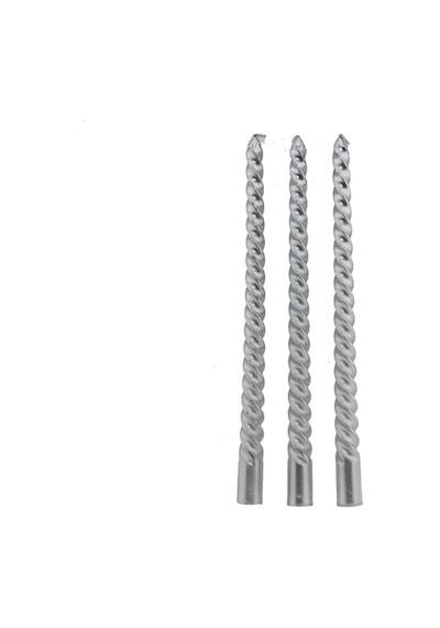 Mutluadim 3 Adet 25Cm Şamdan Mum Varaklı Spiral
