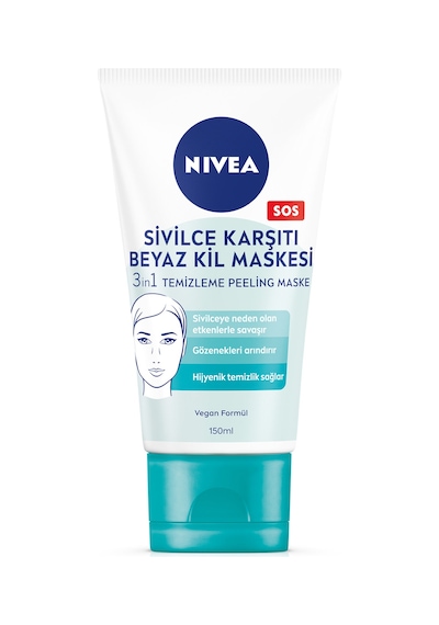 Nıvea 3'ü 1 Arada Beyaz Kil Maskesi 150 Ml X 2 Adet