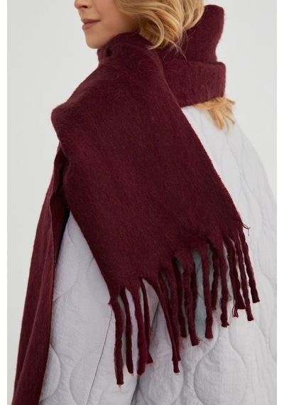 Fullamoda Basic Püsküllü Şal Bordo