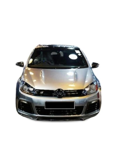 Volkswagen Golf 6 2009-2012 Volkswagen Golf 6 R Tampon Uyumlu 3 Parça Ön Lip Piano Black Uyumlu