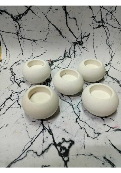 Bernami Mumluk Şamdanpinterest Dekoratif Yuvarlak Tealight Mumluk Çok Amaçlı Kullanım 5 Li Set Diğer