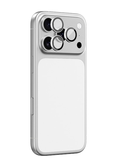 Apple Uyumlu iPhone 17 Pro Amazingthing Anti Reflective Kamera Lens Koruyucu Uygulama Aparatlı Gümüş