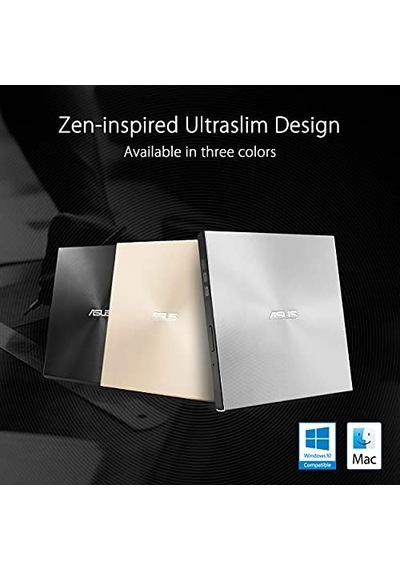 Zendrive-u8m Sdrw-08u8m-u Harici Ultra İnce Dvd Yazıcı, M-disc, Usb Type-c, Siyah