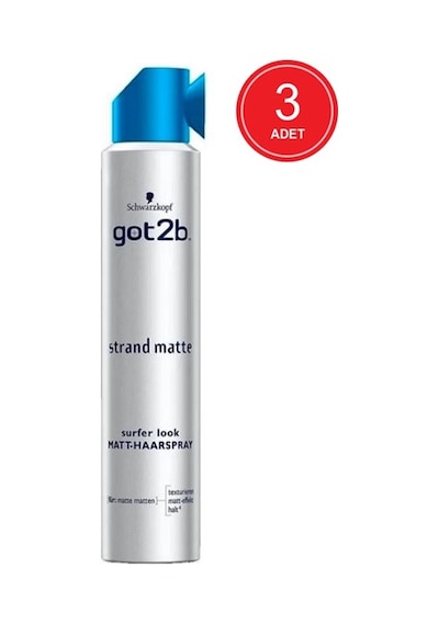 Schwarzkopf Got2b Strand Matte Mat Saç Spreyi 3 x 200 ML
