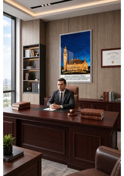 Gökçeoğlu Cam Tablo 40x60 Cm Barış Sarayı Vredespaleis Lahey Hollanda Avukat Hukuk Bürosu Tablo