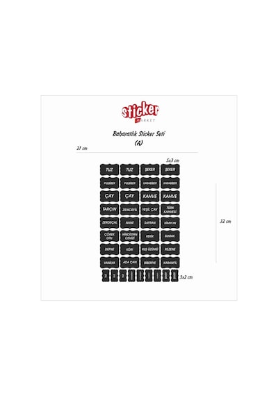 Baharatlık Sticker Seti A
