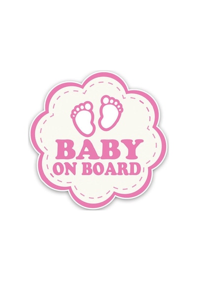 Arabada Bebek Var Sticker Yapıştırma 18Cm