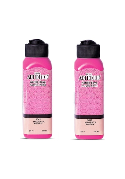 2 Li Akrilik Boya 140 Ml Renk Seçmeli Canlı Ve Pastel 3042 - Magenta