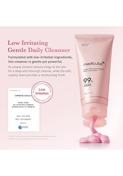 Medıcube Pdrn Pink Niacinamide Whip Cleanser 120g Pdrn Ve Niasinamid İçeren Yüz Temizleme Köpüğü Kbeautyflashsale