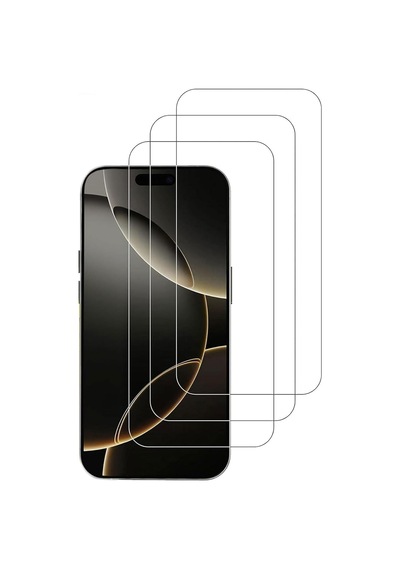 İphone 16 Pro Max 6.9" İle Uyumlu Kırılmaz Cam 3 Adet Temperli Şeffaf Ekran Koruyucu 3'lü Paket