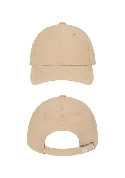 Perlotus Unisex Spor Kep Şapka Mikro Polyester Kumaş 6 Parça Ayarlanabilir Metal Tokalı Krem