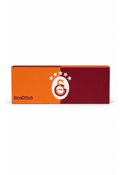 Galatasaray Lisanslı Suni Deri Kutulu İmza Kalemi - Mat Siyah Burgulu Gövde Roller Tükenmez Kalem