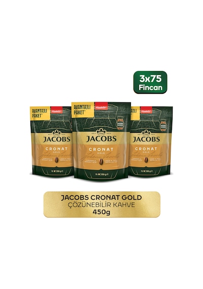 Jacobs Cronat Gold Granül Kahve 150 Gr X 3 Adet : 450 Gr Granül