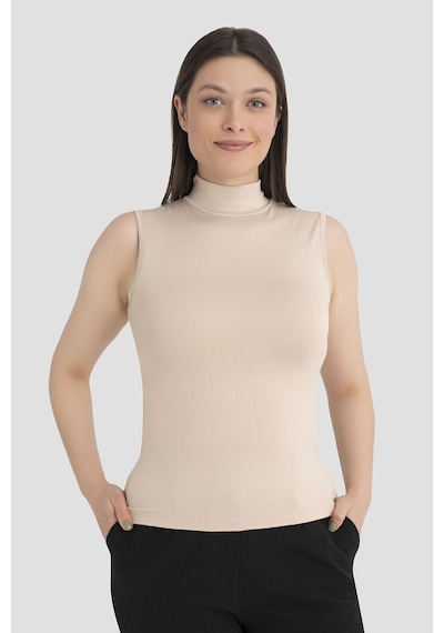 Arma Yıldız Kadın Ten Balıkçı Yaka Kolsuz Body 3'lü Paket Ten