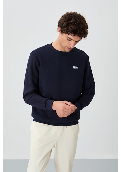 Air Jones Tommy Life Omar Lacivert Şardonlu Erkek Sweatshirt - 88137 Lacivert