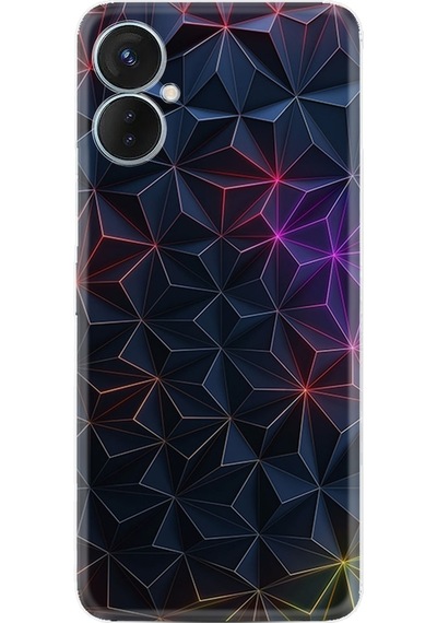 Tecno Spark 9T Kilif Silikon Desen Renkli Prizmalar 1783 566399987
